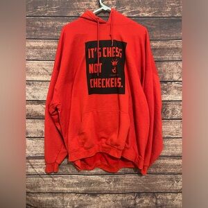It’s Chess Not Checkers Red Hoodie 3XL